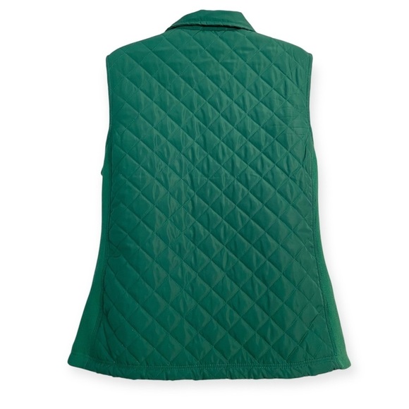 Cynthia Rowley Green Quilted Zip-up Sleeveless Puffer Vest Sz Large Solid Layer - Picture 3 of 16